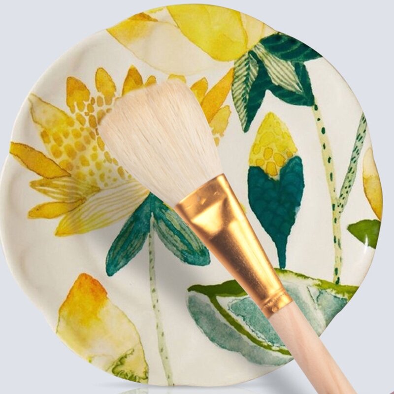 YYDS ceramika sztuka pędzel wełny do glazury ceramicznej/malowanie kolorowanie farba akwarelowa akrylowe rękodzieło ręcznie do