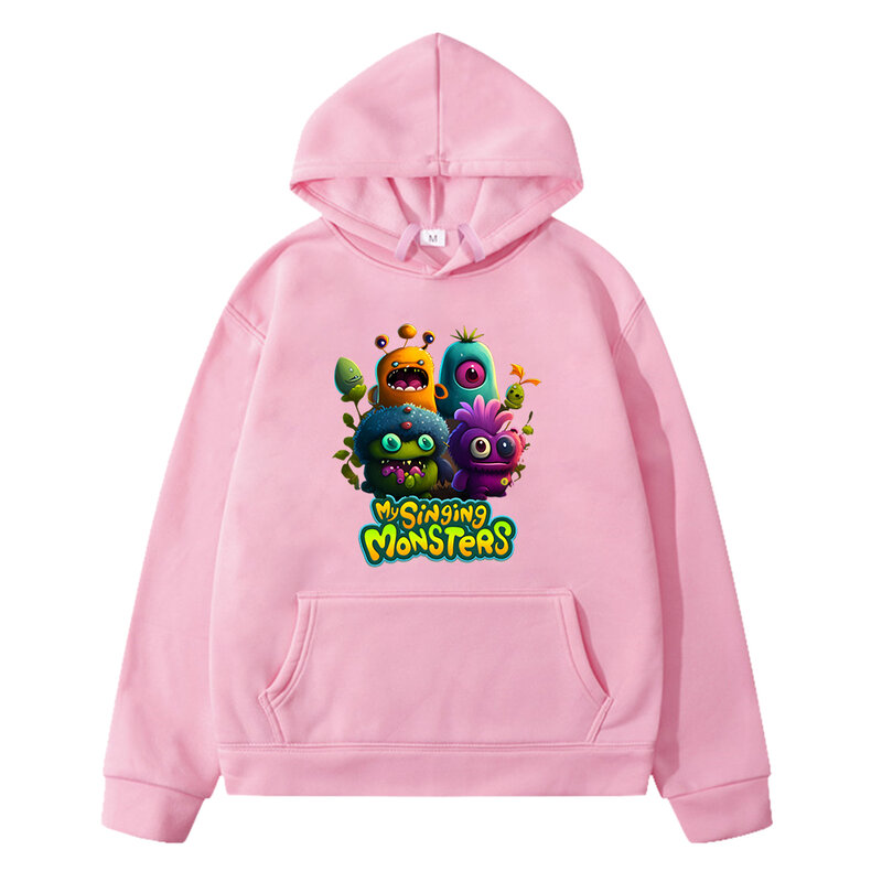 My Singing Monsters Game Printing Hoodies Casual Cartoon Boys and Girls Baby Sweatshirts Hooded Soft Comfortable Pullovers Cute