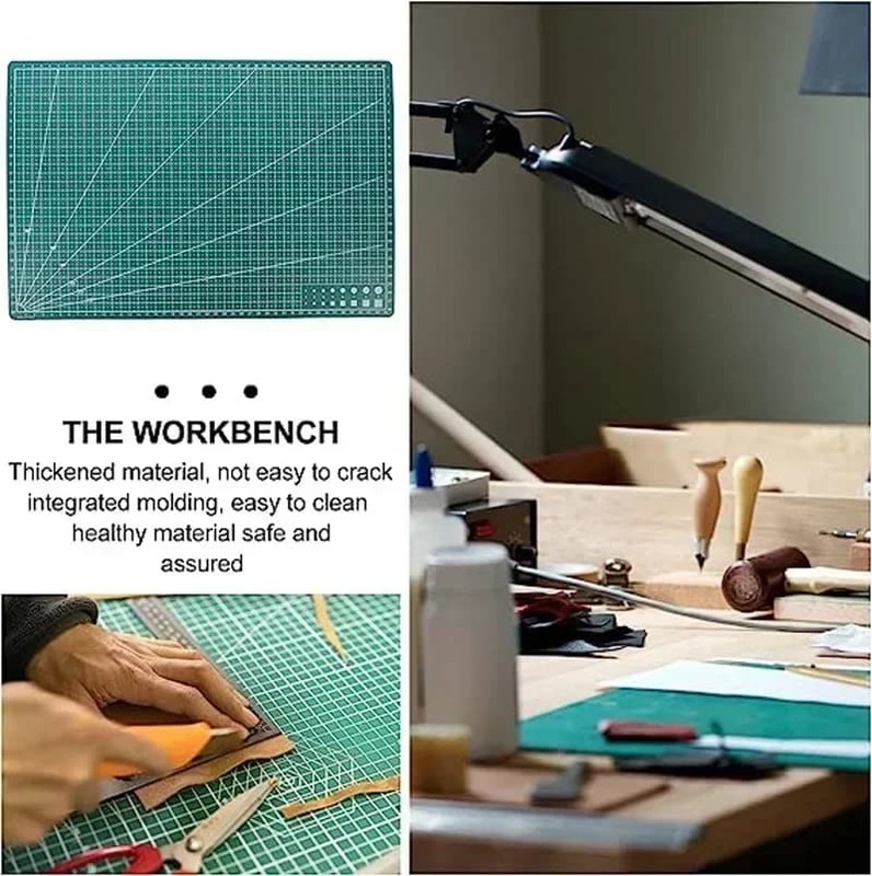 DurableA3 A4 PVC Cutting Mat Patchwork Cut Pad for Workbench Patchwork Sewing Manual DIY Knife Engraving Leather Cutting Board