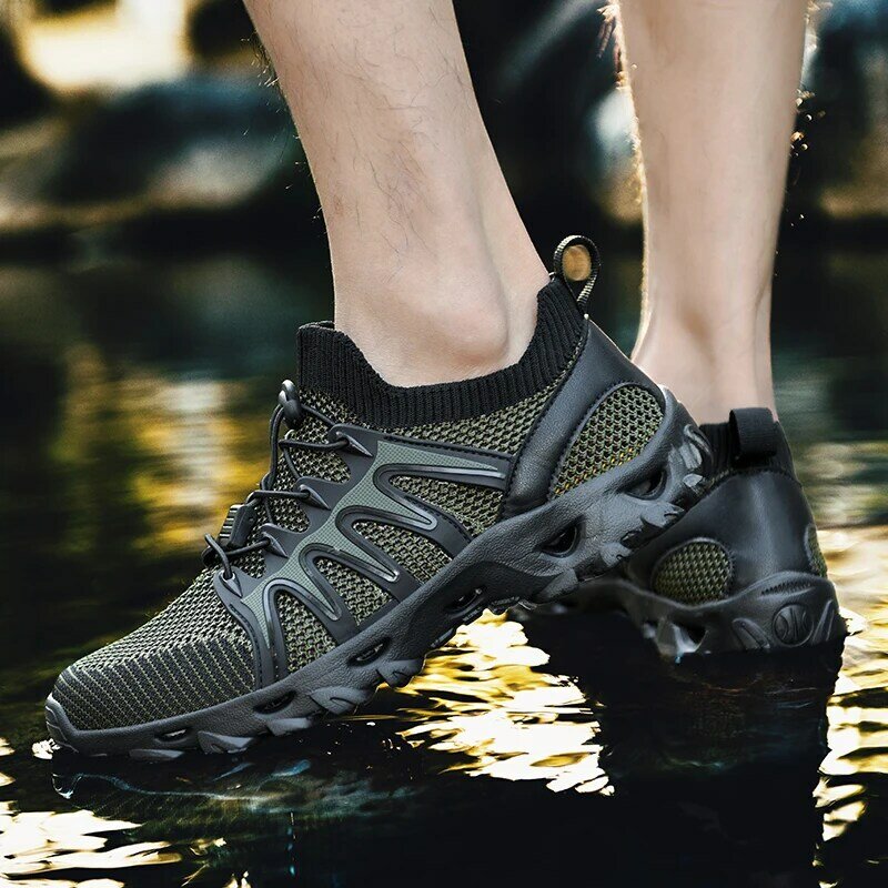 Chaussures de randonnée imperméables pour hommes, bottes de montagne pour amateurs de plein air, chaussures tactiques pour la chasse à la terre, calcul