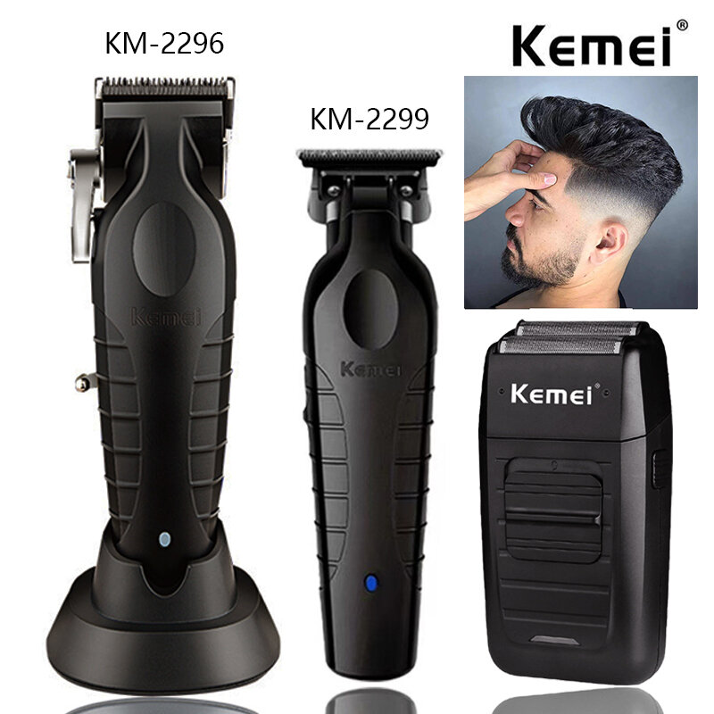 Kemei KM-2296 KM-2299 KM-1102 profesjonalny zestaw maszynka do włosów golarka elektryczna męska maszyna do ścinanie włosów maszynka męska trymer