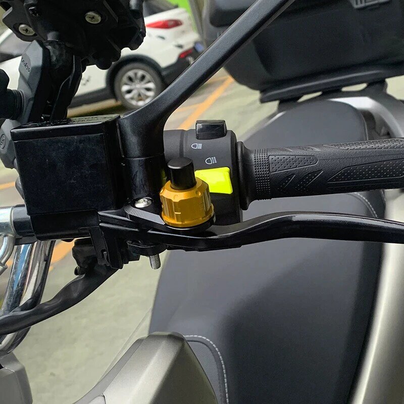 Botón auxiliar de estacionamiento CNC para motocicleta, interruptor de bloqueo para YAMAHA TMAX500 530 560 XMAX400 300 SMAX155 NMAX125 155 Aerox 155 125 NVX