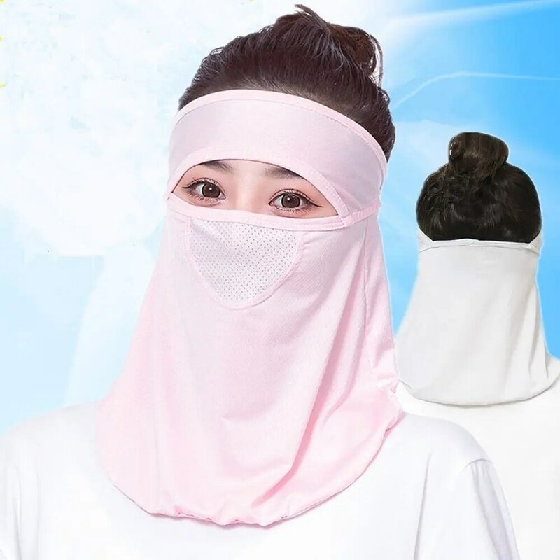Neck Flap Solid Color Sun Protection Face Cover Summer Sunscreen Mask Men Fishing Face Mask Face Gini Mask Womne Neckline Mask