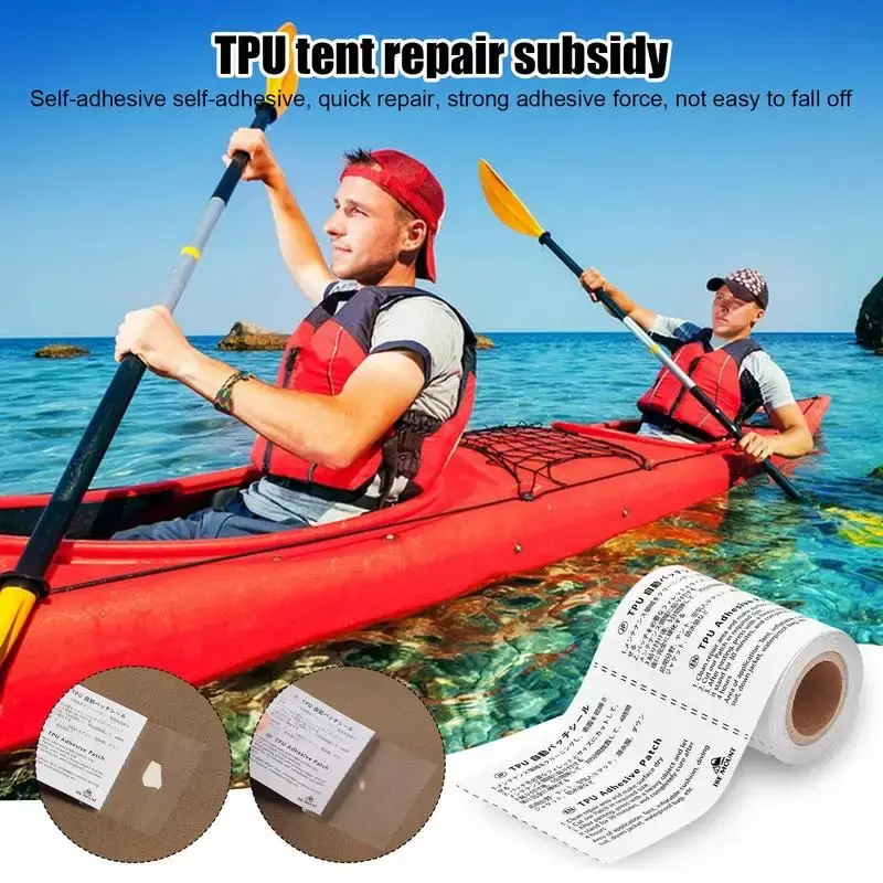 Outdoor Tool Waterdichte Tpu Sticker Transparante Reparatie Tape Voor Opblaasbare Product Regenjas Tent Zwemringen Reparatie Patch