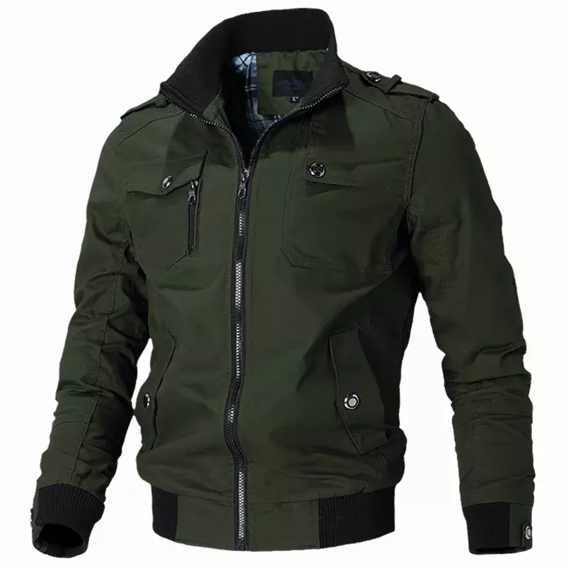 Jaqueta corta-vento casual masculina, jaqueta bomber de pesca, casaco justo, outwear quente, primavera, outono, nova, 2022