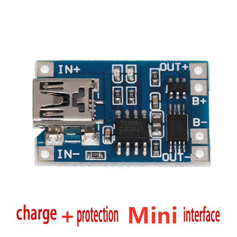 TP4056 | 18650 lithium battery 3.7v 3.6V 4.2V lithium battery charging board 1A over impact and over discharge protection
