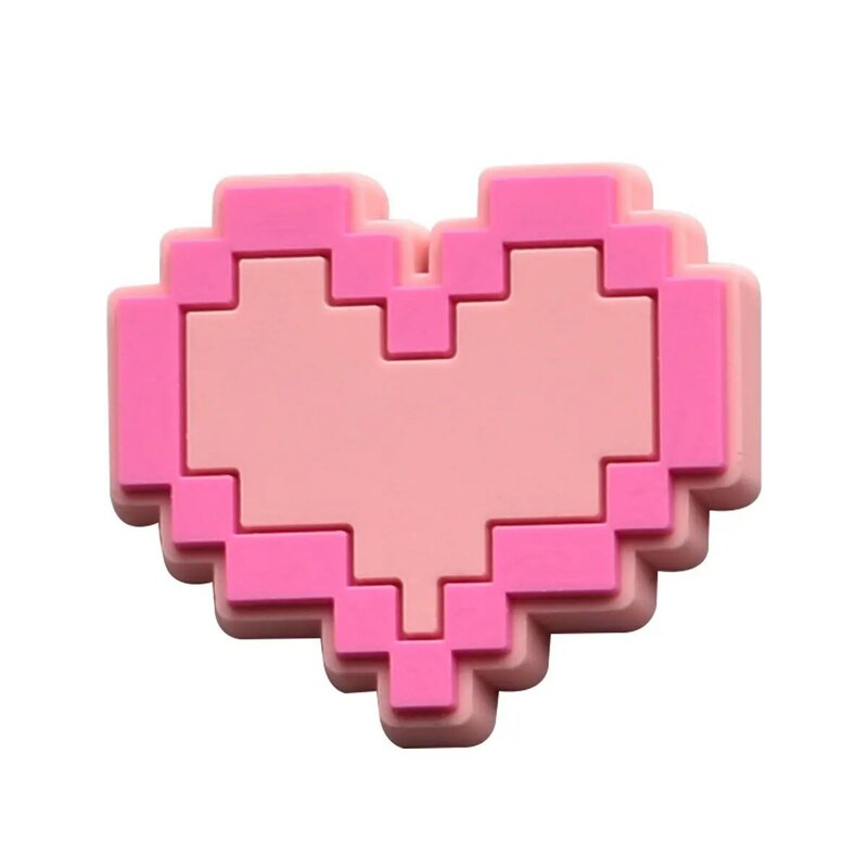 Hot Sale 1Pcs Cute PVC Pink Shoe Charms Decoration for Croc Accessories Pin Bracelet Wristband Girls Women Party Gifts