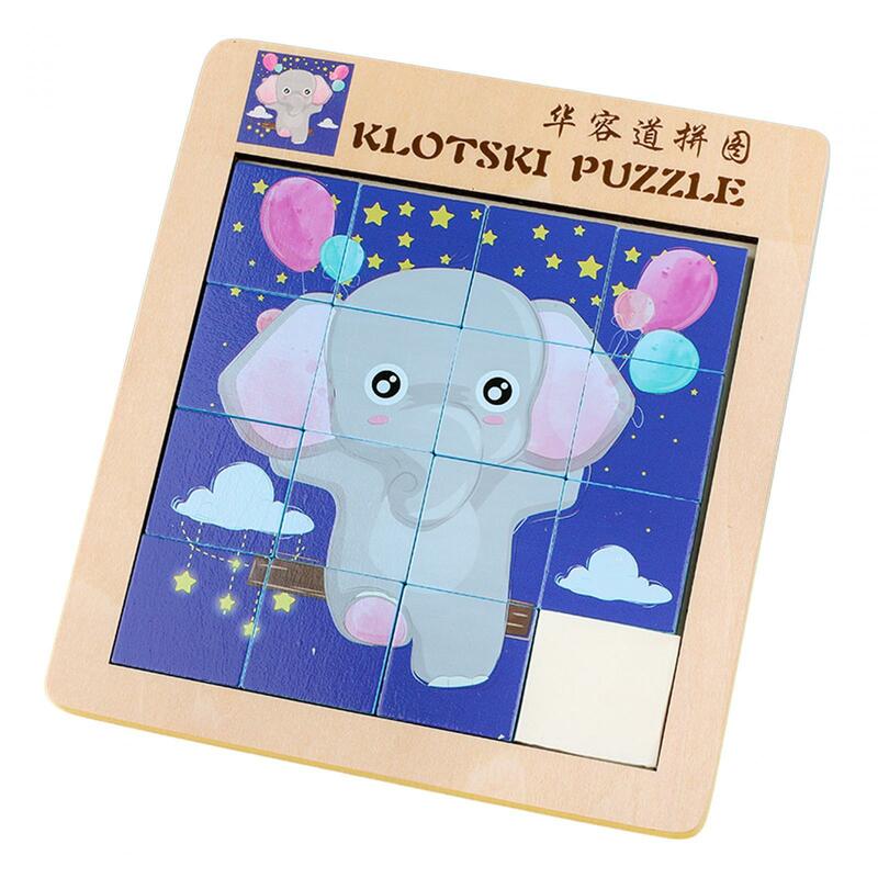 Animal Jigsaw Puzzle Intelligence Fine Motor Skill Number Slide Number Puzzle Toy giocattolo Montessori per giocattoli da viaggio bambini
