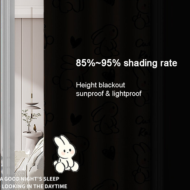 Hochleistungs-Verdunkelung stür Vorhang Cartoon gedruckt Schatten Tür Vorhang für Schlafzimmer staub dichte Schrank Vorhang stanz freie Vorhänge