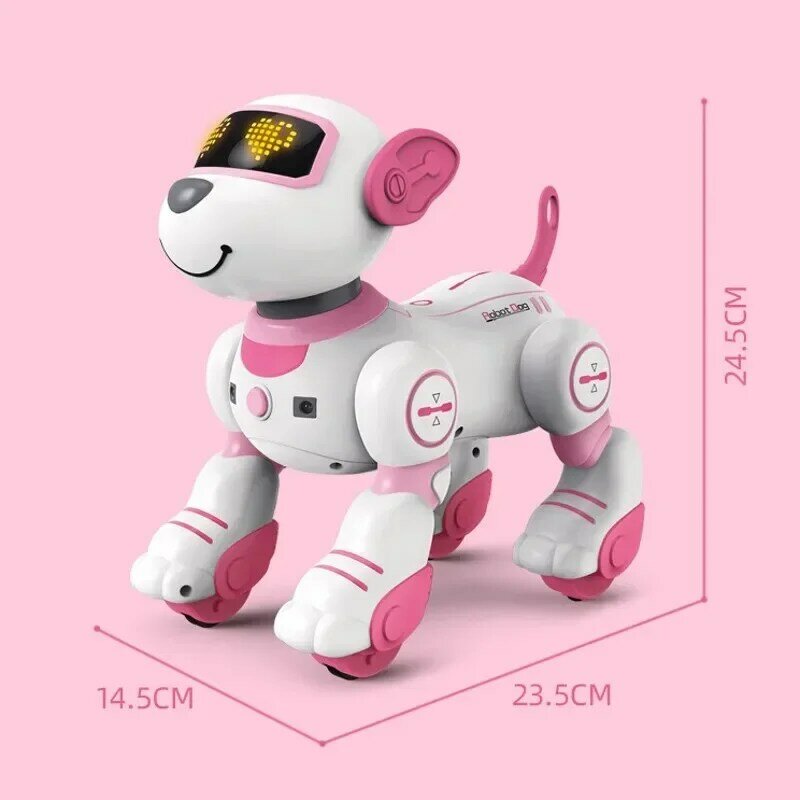 2023หุ่นยนต์สุนัขผาดโผนเดินเต้นระบำนำไฟฟ้าสำหรับสัตว์เลี้ยงควบคุมด้วยรีโมทคอนโทรลแบบสัมผัสอัจฉริยะ