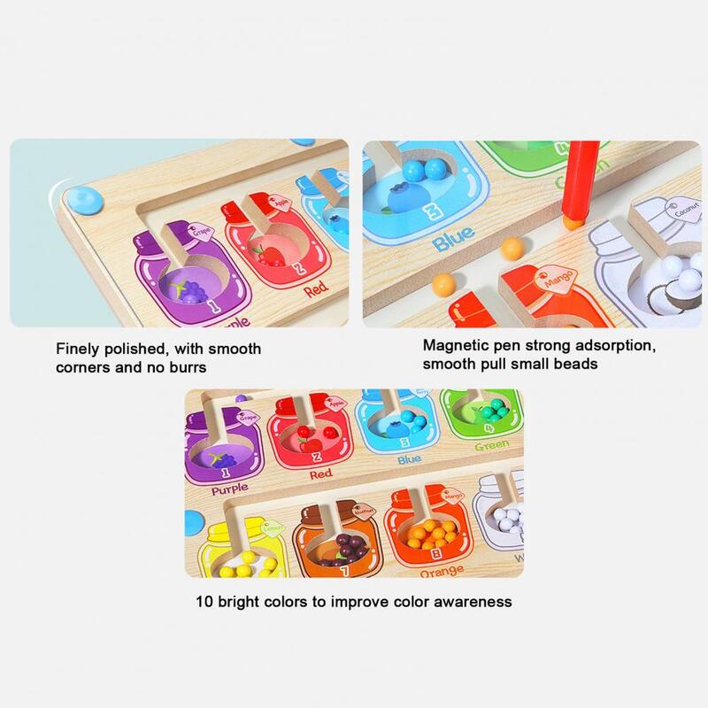 Magnetische Perle Nummer Kleinkind motorische Fähigkeiten Farb sortierung Zählung passende pädagogische Holz Brettspiel Jungen Mädchen Geschenke