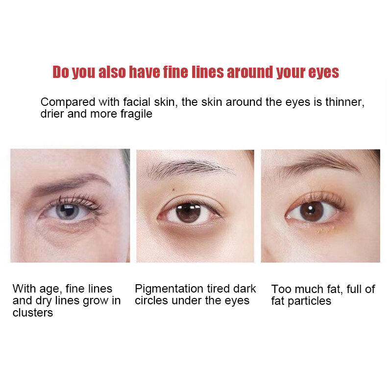 New Anti-Wrinkle Eye Cream Eye Serum Fades Crow's Feet Remove Eye Bags Dark Circles Puffiness Anti-Aging Firmness Eye Care