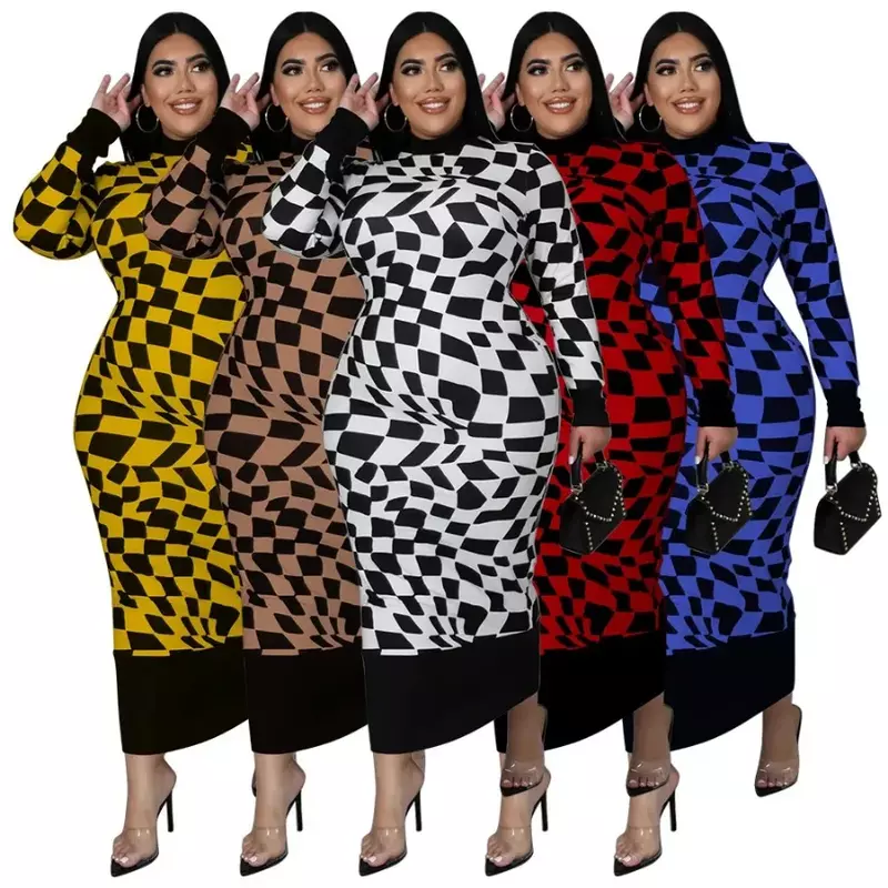 Gaun Afrika untuk wanita gaun warna cetak Dashiki poliester baru gaun wanita Dashiki pakaian Afrika gaun Ankara wanita