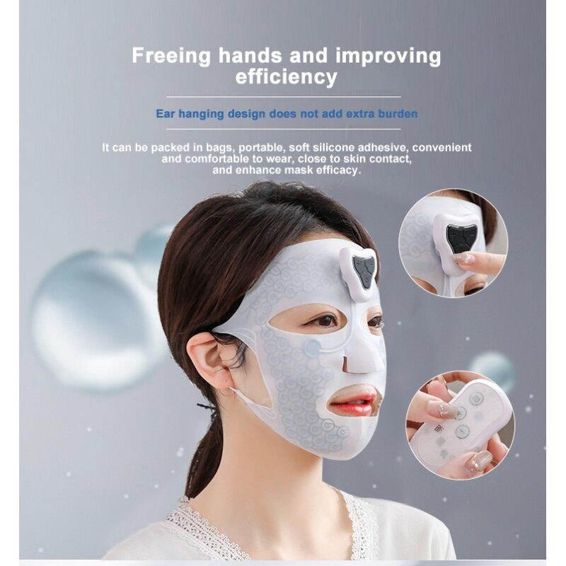 EMS Micro corrente maschera per massaggio facciale elettrico vibrazione SPA bellezza maschera per la cura della pelle strumento di bellezza