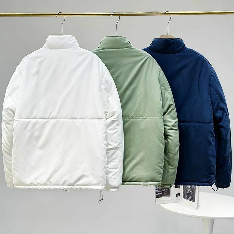Men's 2024 New Fashion Casual Loose Version of Cotton-padded Jacket Coat Jacket Retro Long Sleeve Zipper Coat Jacket.