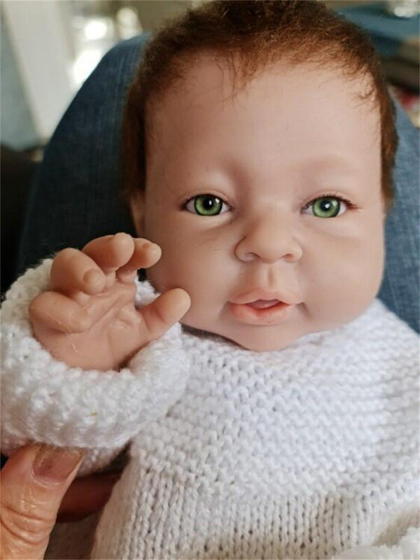 Muñeca Reborn de alta calidad, Mohair puro Natural, negro/blanco, 11 colores, Mohair enraizado a mano para bricolaje, muñeca BJD