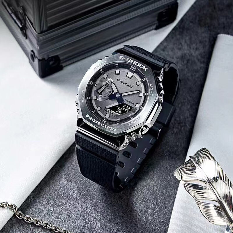 G-SHOCK GM 2100 zegarki dla mężczyzn kwarcowy luksusowy Reloj Hombre Casual Sport nocne bieganie odporny na wstrząsy wodoodporny zegarek męski z oświetleniem