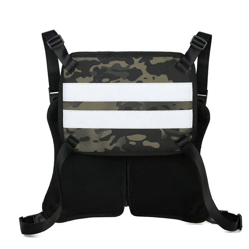 Hohe Qualität Oxford Taktische Weste Rucksäcke 2022 Neue Multifunktions Reflektierende Unisex Brust Rig Tasche Hip Hop Streetwear Brust Taschen