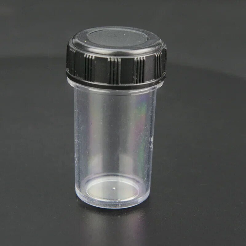 2pcs Microscope Objective Lenes Box Plastic Lens Protective Case with RMS Thread Dust Cover box
