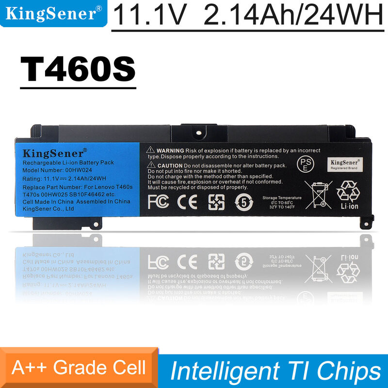 Аккумулятор KingSener T460s для ноутбука Lenovo T470S 00HW024 00HW025 00HW022 01AV407 01AV406 00HW023 SB10J79004 SB10F46463