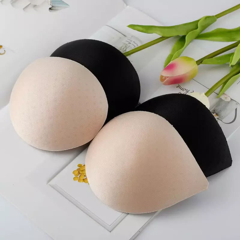 Flymokoii 1 Pair/Lot Women Intimates Accessories Triangle Sponge Swimsuit Breast Push Up Padding Chest Enhancers Bra Foam Insert