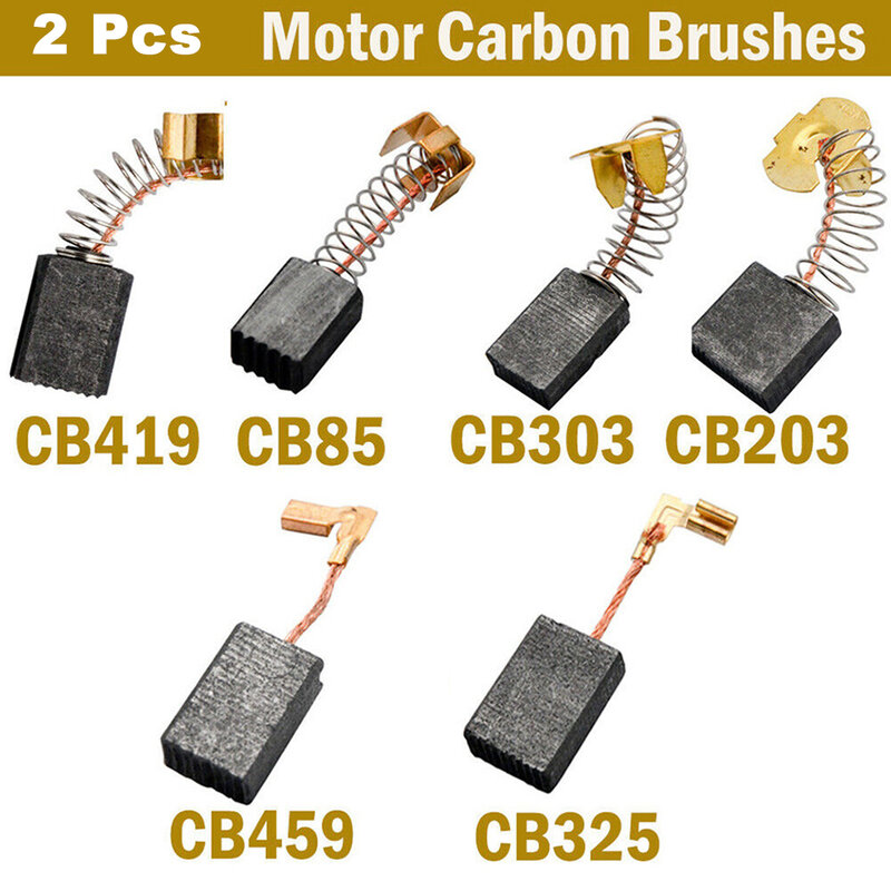 Escovas de carbono para rebarbadora geral, escova de carbono, metal, novo, CB-459, CB203, CB303, CB325, CB419, CB459, CB85, 2pcs