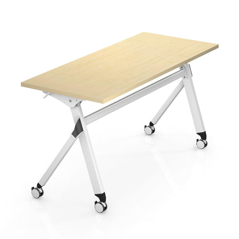 Стол для тренировочной комнаты, стол для встреч, современный популярный складной стол с колесами для школьных встреч
