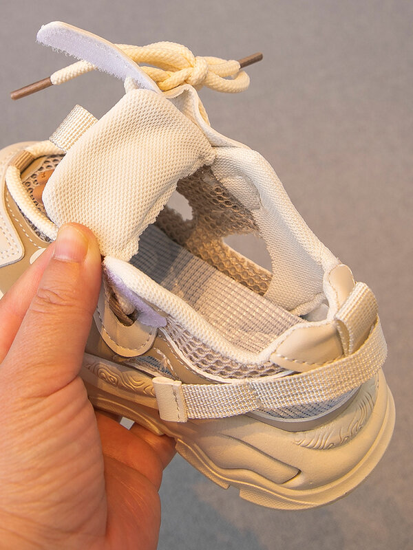 Детские спортивные сандалии с закрытым носком, Новинка лета 2023, пляжная обувь, детские сандалии среднего и большого размера с сетчатой поверхностью