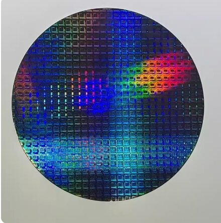 Chip do teste do ensino da bolacha do silicone, circuito de iluminação do processador central da bolacha, semicondutor, 12 ", 8", 6"