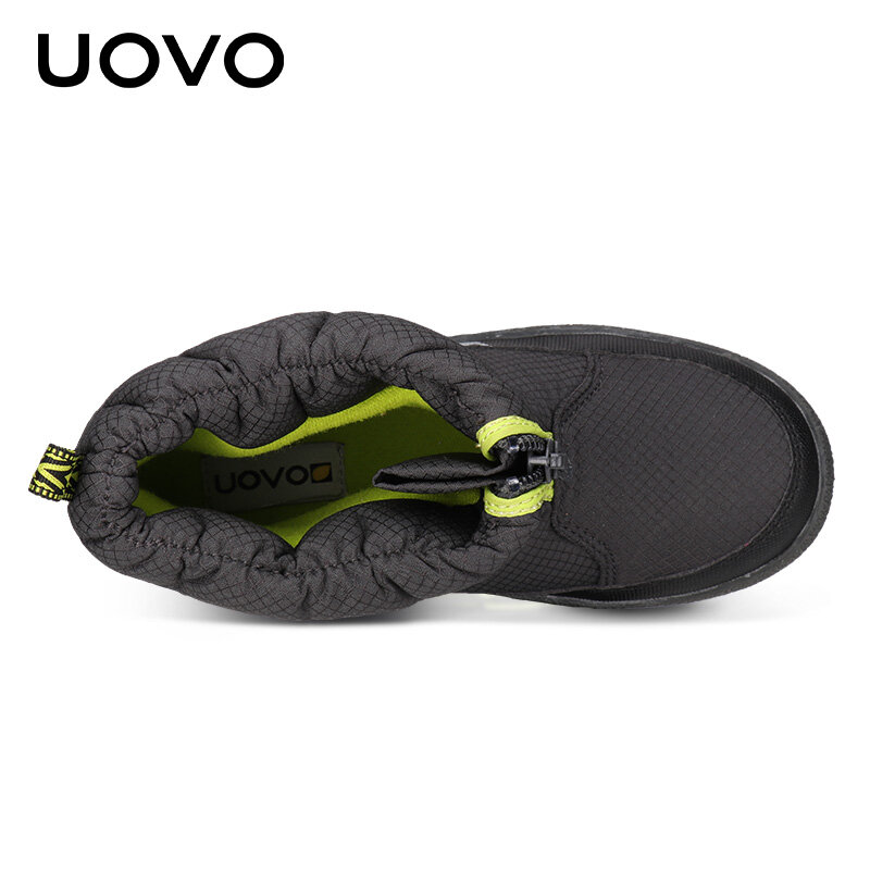 UOVO 2021ใหม่รองเท้าสำหรับชายหญิงคุณภาพสูงแฟชั่นเด็ก Winter Boots รองเท้าบู๊ตหิมะอุ่นรองเท้าเด็กขนาด #30-38