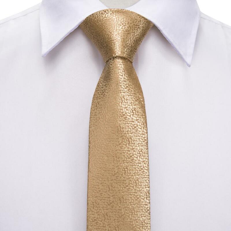 Dasi Sutra Kuning Solid Emas untuk Anak-anak Desainer Mewah Dasi Anak Genggam 120CM Panjang 6CM Lebar Mode Pesta Dropship Hi-Tie