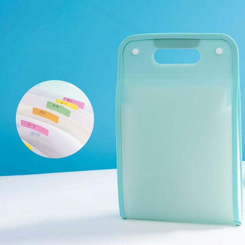 13 Layers  Useful Office A4 File Organizer Bag Document Pocket Easy to Carry File Holder Button Fastening   School Supplies