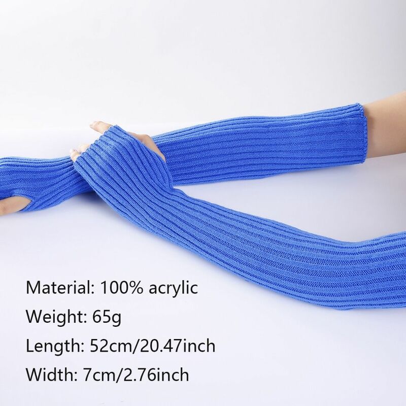 Fingerless Long Wrist Gloves Japanese 52cm Arm Warmers Elbow Mittens False Sleeves Goth Punk Ankle Wrist Sleeves Outdoor
