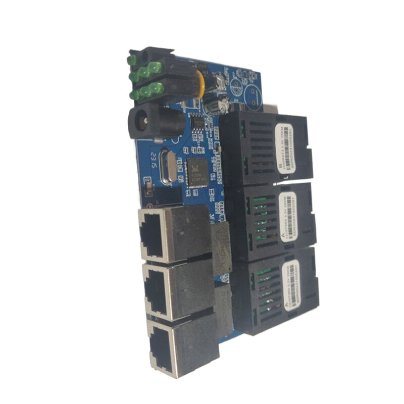 Ethernet Fiber Switch PCBA Module Multi-port SC Interface Fast Transmission Home Hotel Converter Module Adapter