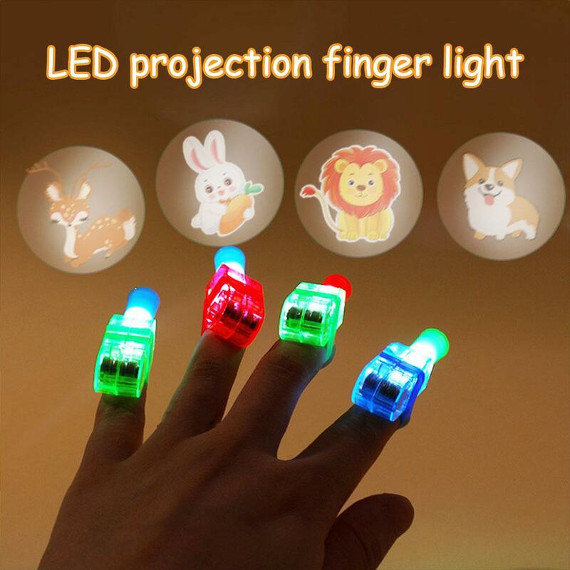 Luz de proyección de dibujos animados, luz de dedo desmontable, concierto Led luminoso, juguete pequeño para niños, regalos para niños, U2d2