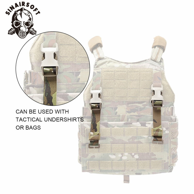 SINAIRSOFT Chest Rig to Vest Adapter Kit Webbing for Molle Vest Chest Rig Multicam emersongear Adapter Hunting Accessories