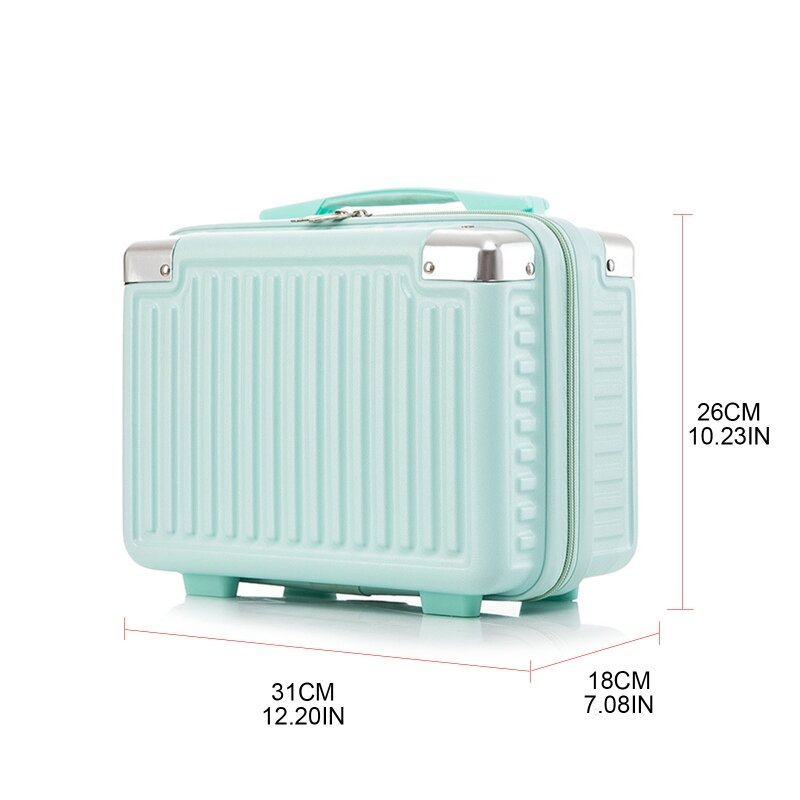 18 Zoll Reisekoffer Aluminium rahmen Boarding Case Mini Passwort Box Koffer tragbare Universal Rad Roll gepäck tasche