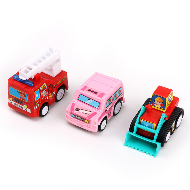 Mini Auto Model Speelgoed Pull Back Auto Speelgoed Techniek Voertuig Brandweerwagen Kids Inertie Auto Jongen Speelgoed Diecasts Speelgoed Voor kinderen Gift