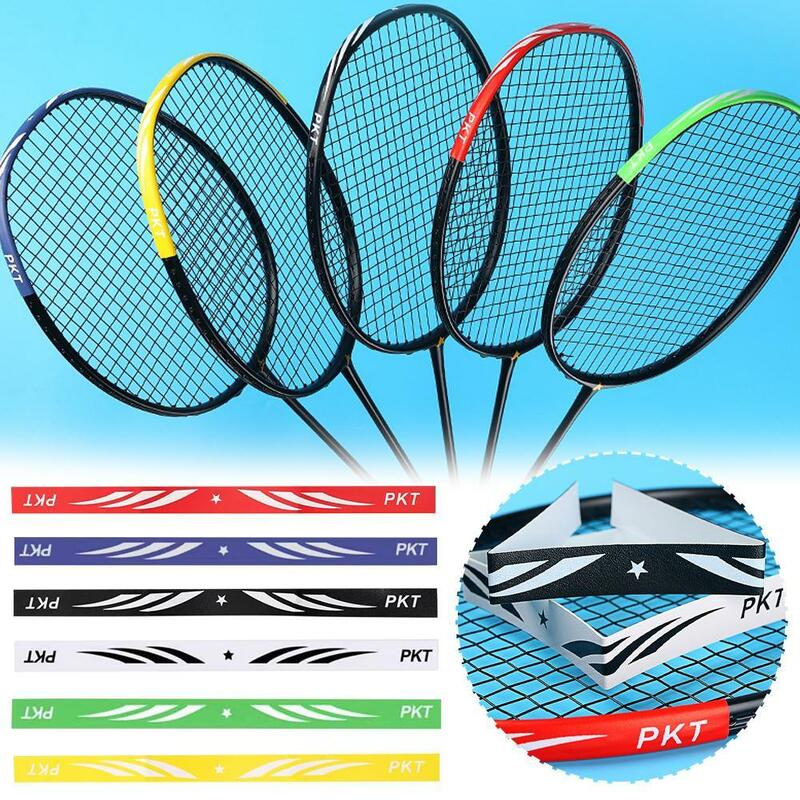 Samoprzylepna paletka do badmintona głowica ochraniacz na krawędzie taśma PU zapobiegająca malowaniu odporna na zużycie sportowy sprzęt do badmintona