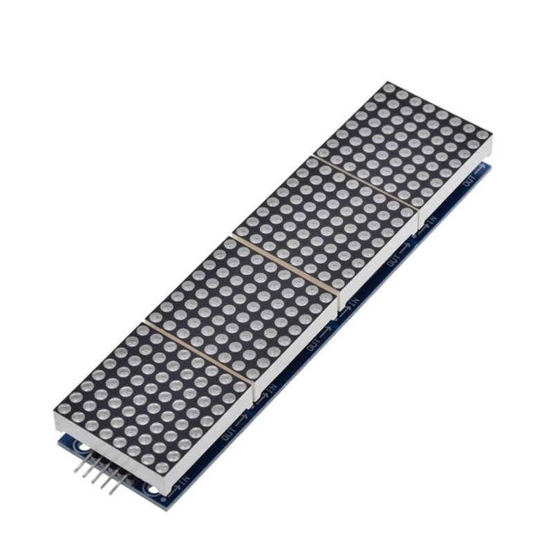 Módulo de microcontrolador de controle matricial MAX7219, exibição 4 em 1, linha 5P livre, H6A4