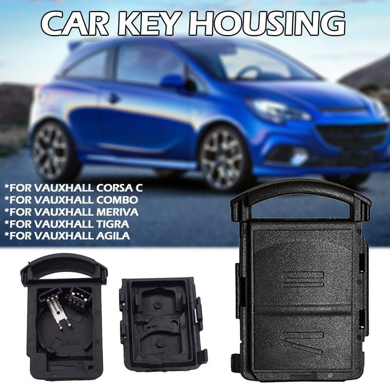 2 Knop Afstandsbediening Sleutelhanger Case Cover Voor Vauxhall Corsa C Meriva Combo Tigra Straight Car Key Shell Afstandsbediening Case