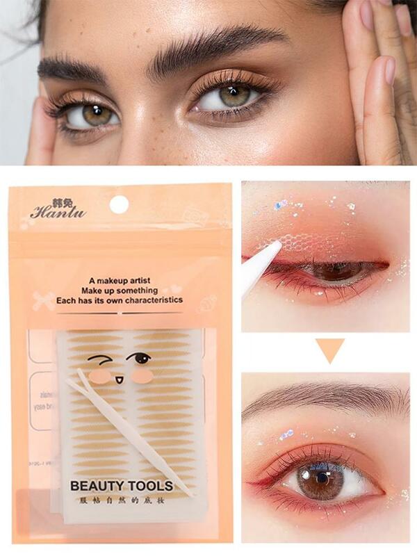 Stiker kelopak mata tidak terlihat stiker kelopak mata ganda transparan Self Adhesive Mesh-Lace Eye Tape stiker alat rias mata wanita