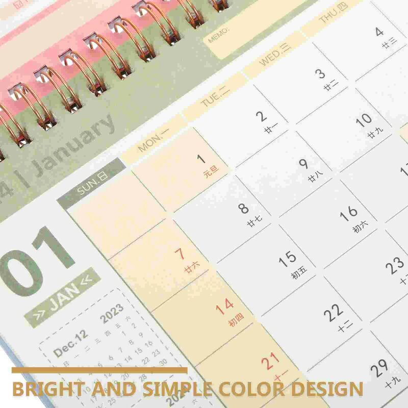 Desk Standing Table Decor Desktop Small Monthly Planner Table Office Mini Tabletop Schedule Wall Daily Decorative