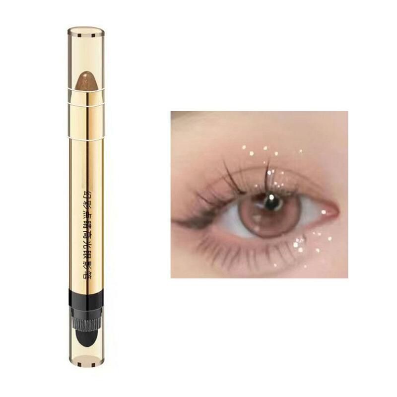 Impermeável Pearlescent Silkworm Pen para mulheres, duradouro brilhante Highlighter, beleza diamante maquiagem, cosméticos brilhar, W7T0, 6 cores