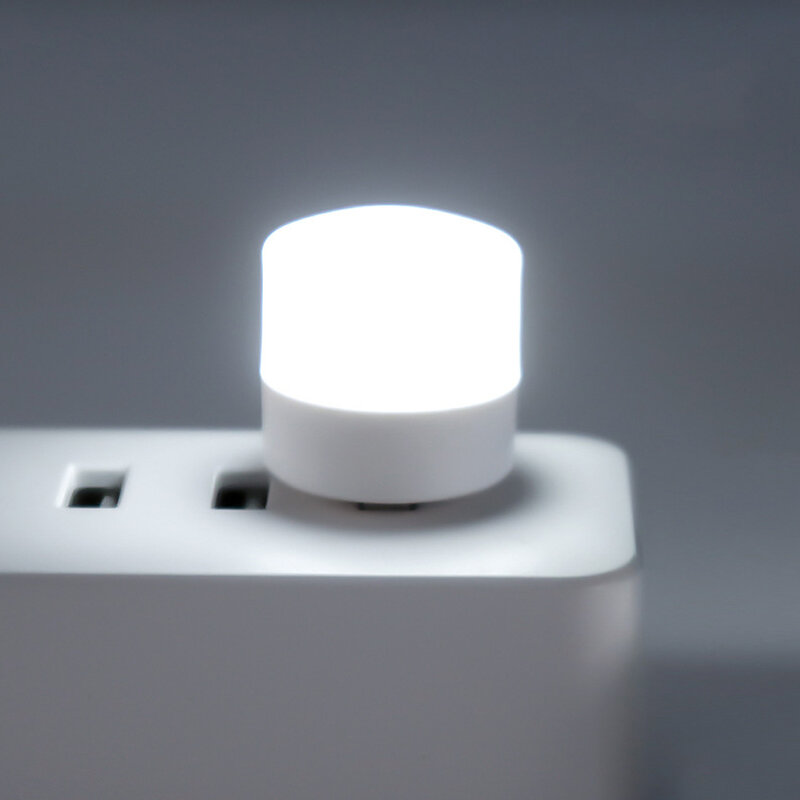 USB Power Mini LED Night Light Eye Protection Reading Book Lamp Portable Round Bedroom Lighting Cool Warm White