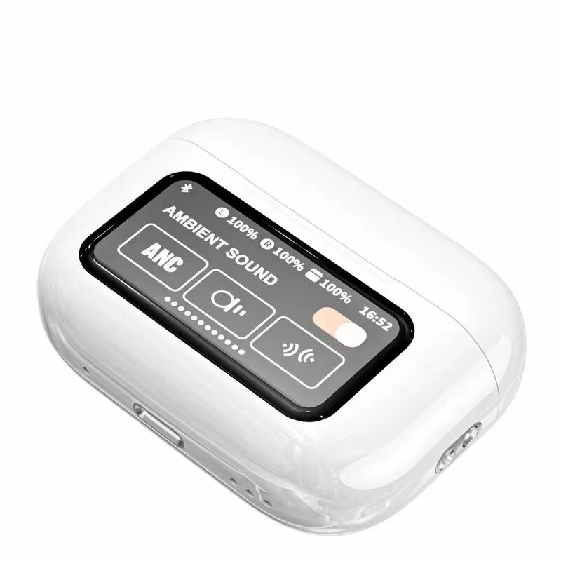 Casque sans fil ANC à écran tactile A9 Pro avec suppression du bruit, écouteur TWS, Bluetooth 5.3, prise en charge du téléphone de sauna, longue durée de vie de la batterie