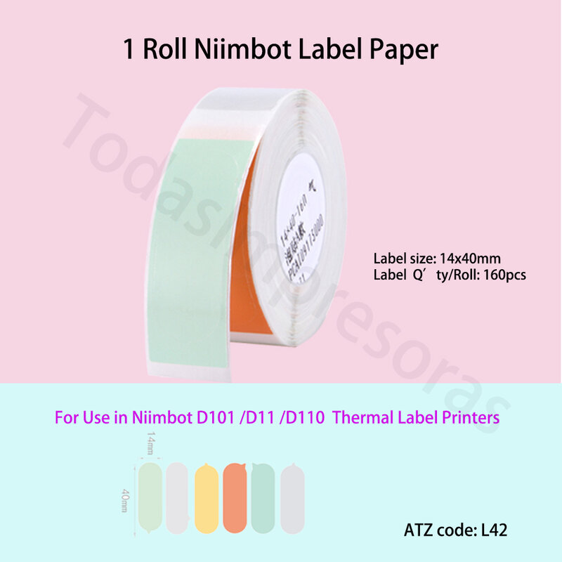 Niimbot D110ฉลากความร้อนแบบดั้งเดิมกันน้ำแบบดั้งเดิมผลไม้และดอกไม้สไตล์สำหรับ niimbot D11 D110 D101เครื่องพิมพ์ etiqueta papel