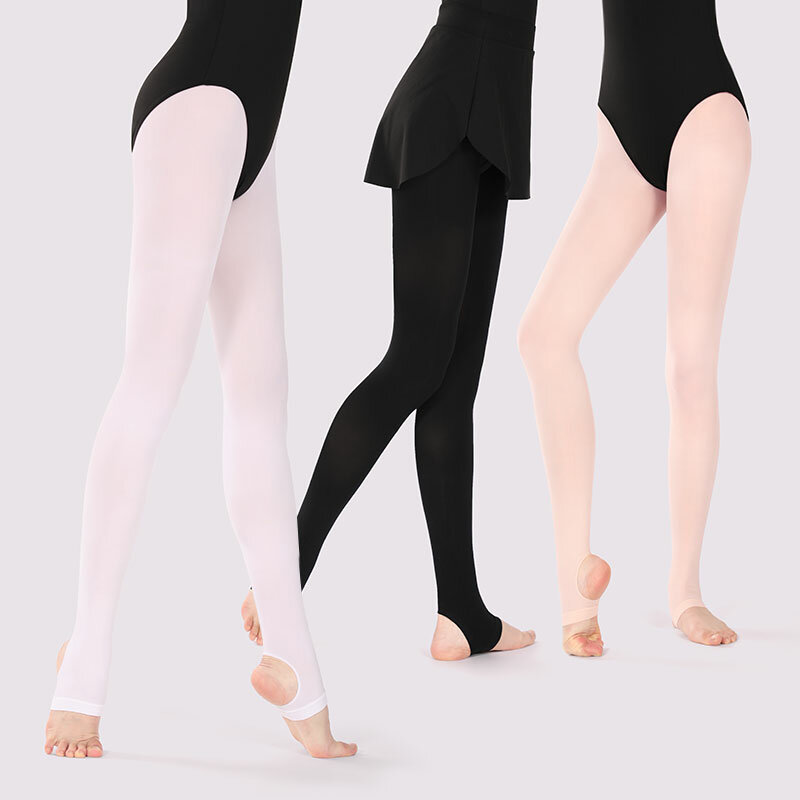 Medias de Ballet estriadas 60D para mujer y niña, Leggings de baile, uniforme escolar, medias gimnásticas