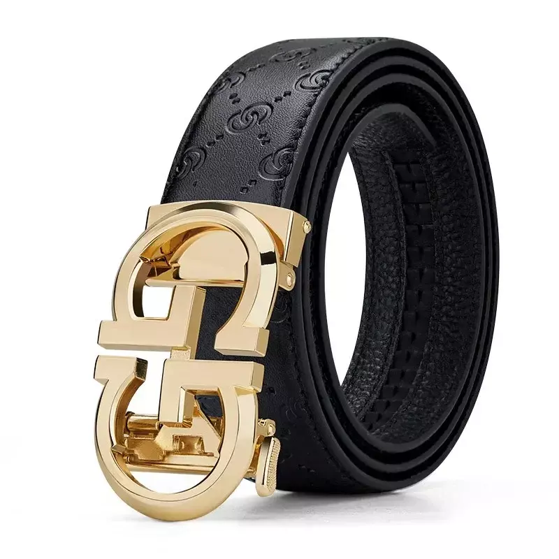 2024 New Full-grain Leather Brand Belt Men Top Quality Genuine Luxury Belts for Men Strap Male Metal Automatic Buckle Designers