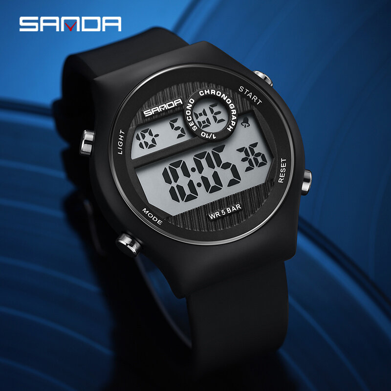 SANDA-reloj Digital militar para hombre, hasta 50M cronógrafo de pulsera resistente al agua, para deportes al aire libre, nuevo, 9013